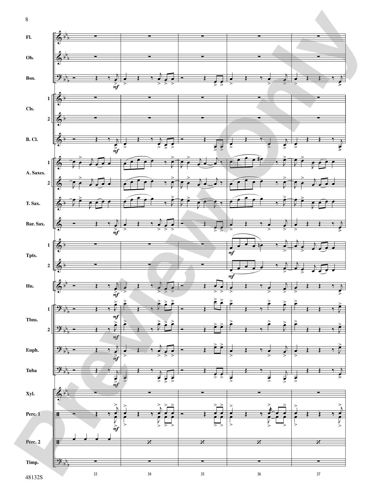 Flamingo Road: Concert Band Conductor Score & Parts