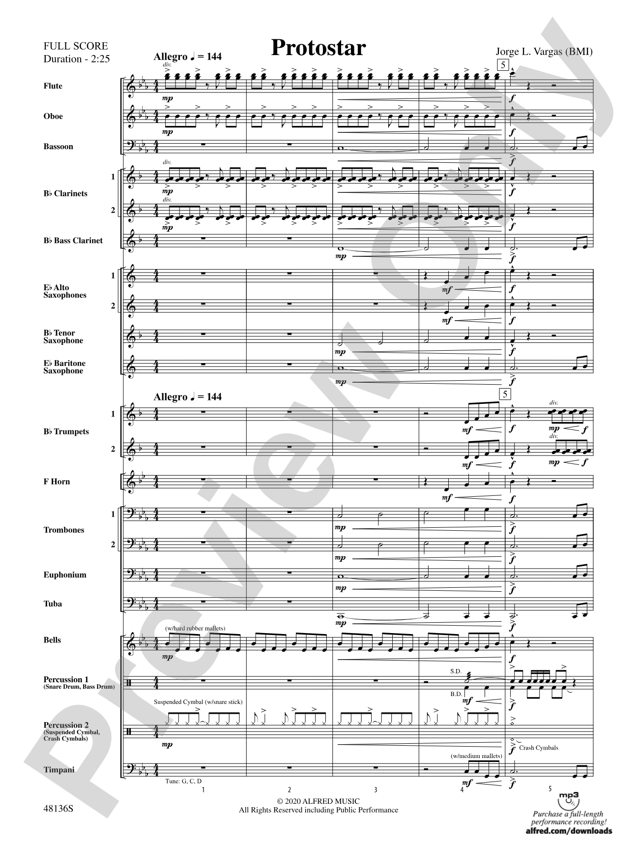 Protostar: Concert Band Conductor Score & Parts
