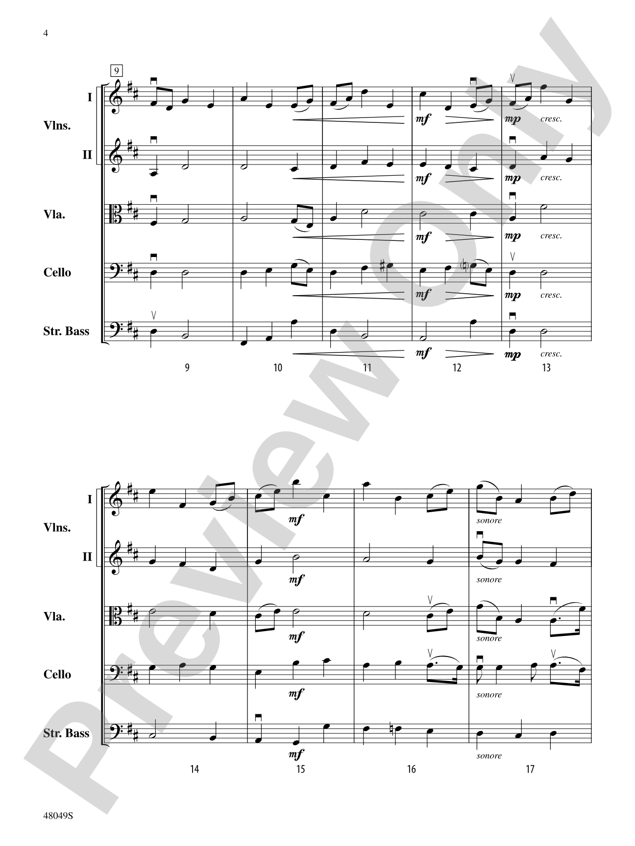 Nimrod: String Orchestra Conductor Score & Parts
