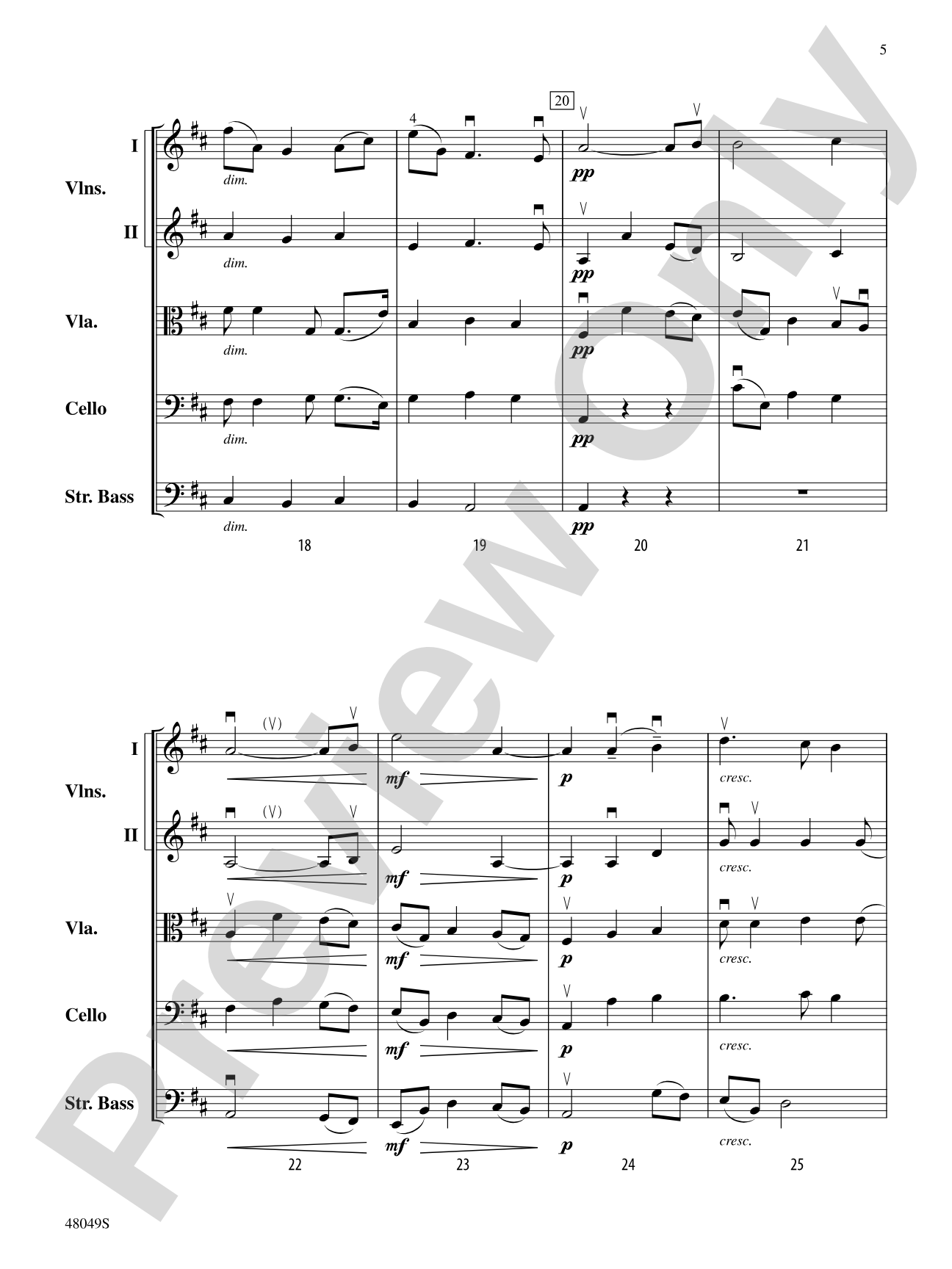 Nimrod: String Orchestra Conductor Score & Parts