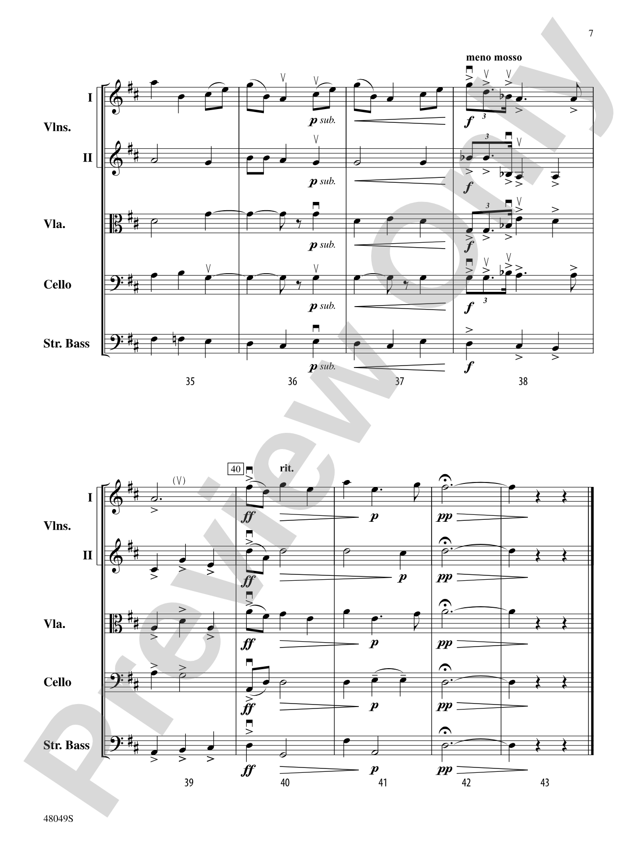 Nimrod: String Orchestra Conductor Score & Parts