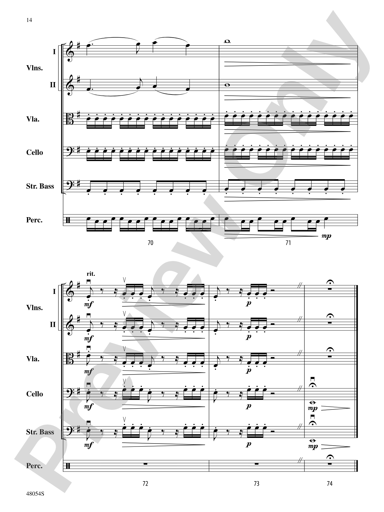 V: String Orchestra Conductor Score & Parts