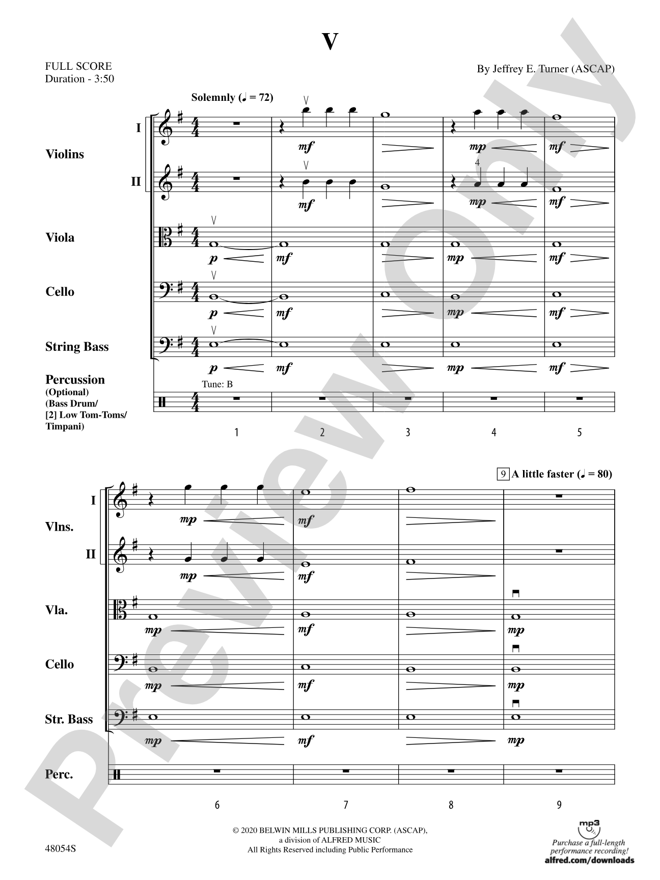 V: String Orchestra Conductor Score & Parts