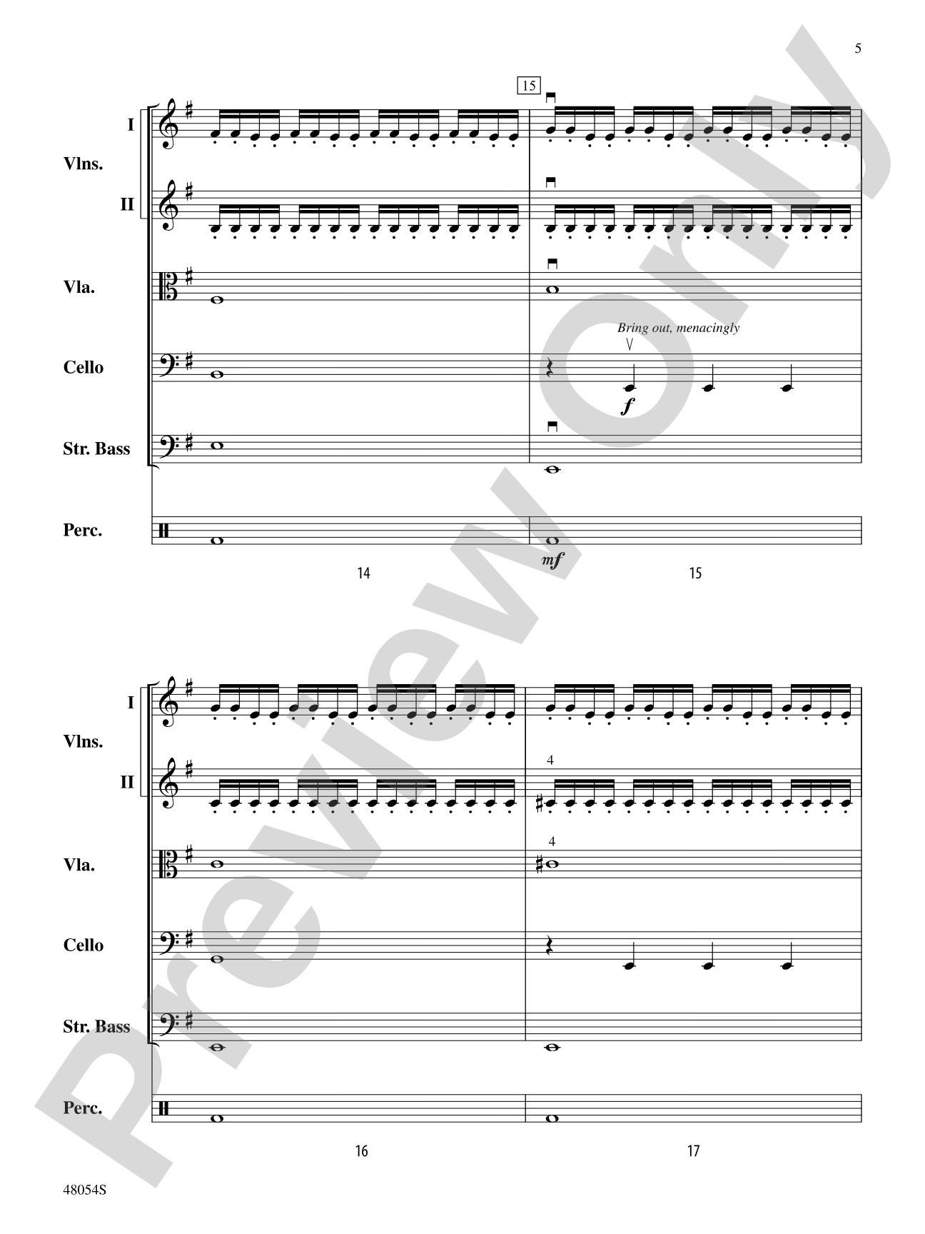 V: String Orchestra Conductor Score & Parts