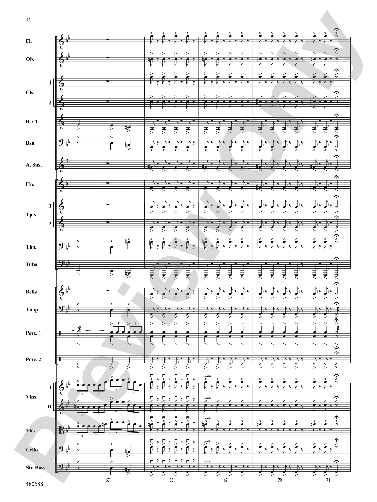 March Slav: Full Orchestra Conductor Score & Parts