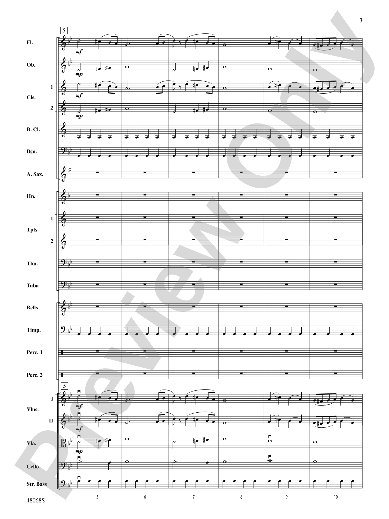 March Slav: Full Orchestra Conductor Score & Parts