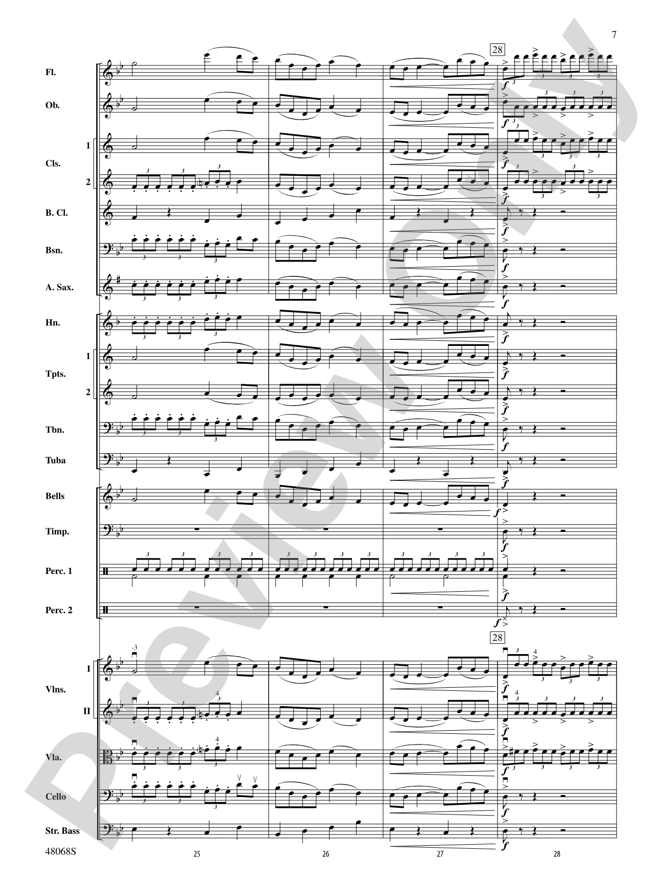 March Slav: Full Orchestra Conductor Score & Parts