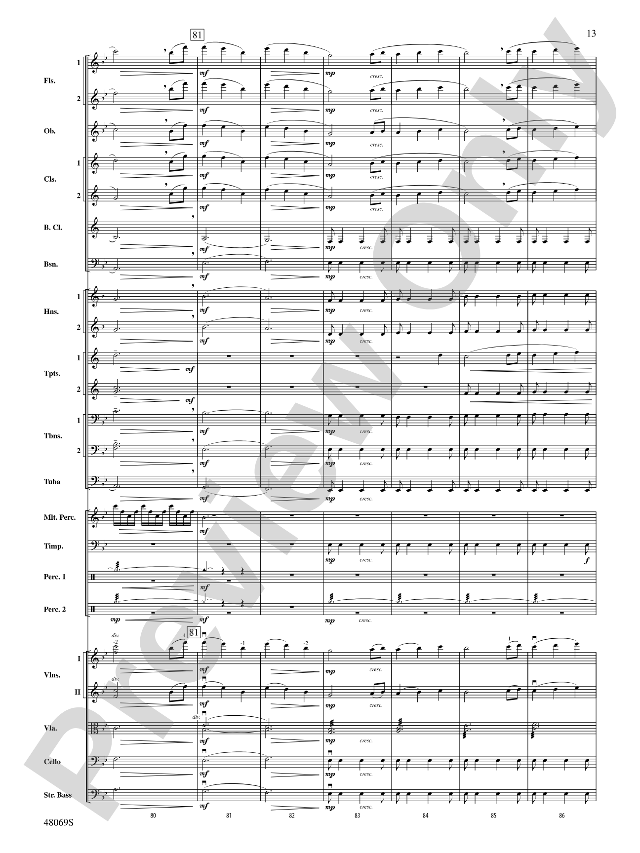 Nostalgia: Full Orchestra Conductor Score & Parts