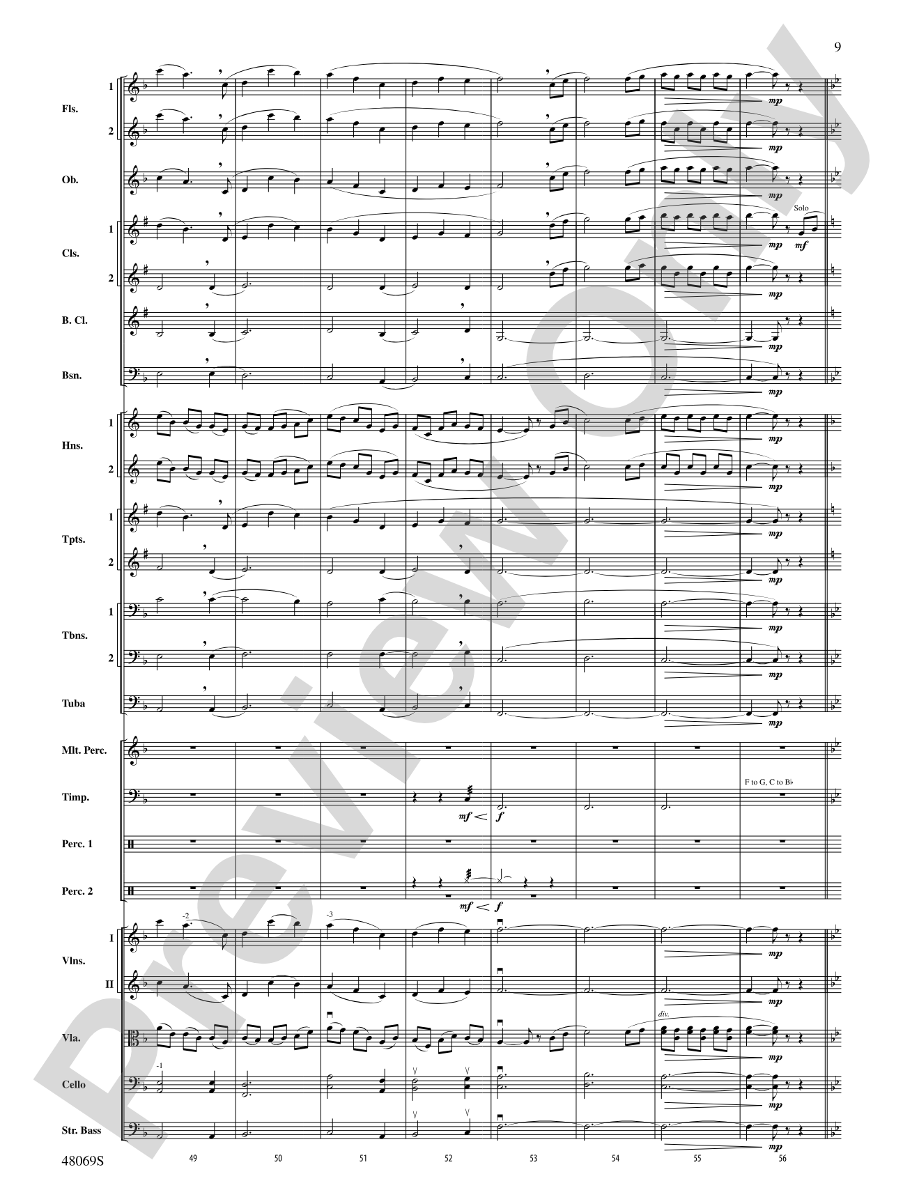 Nostalgia: Full Orchestra Conductor Score & Parts