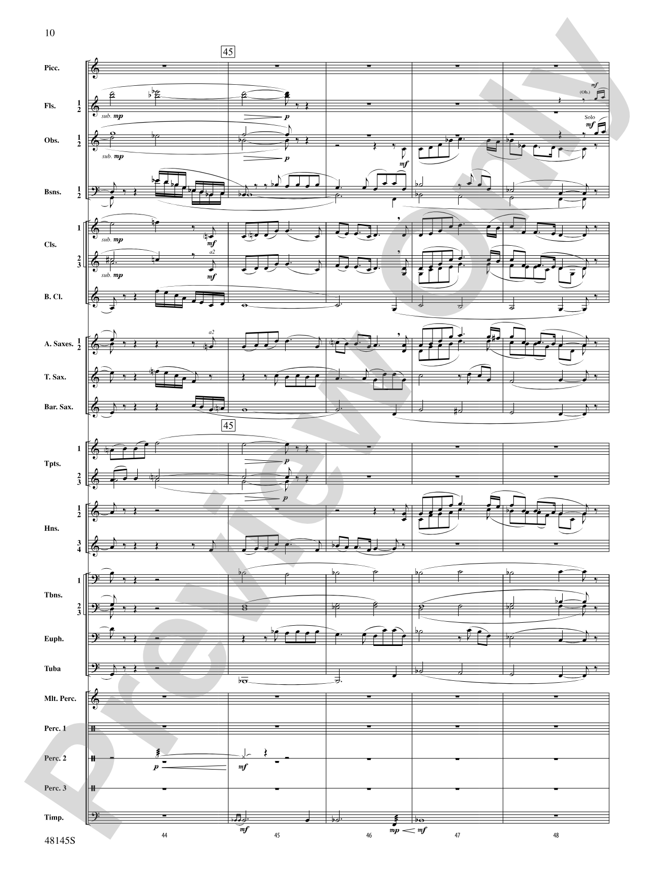 The River Seneca: Score