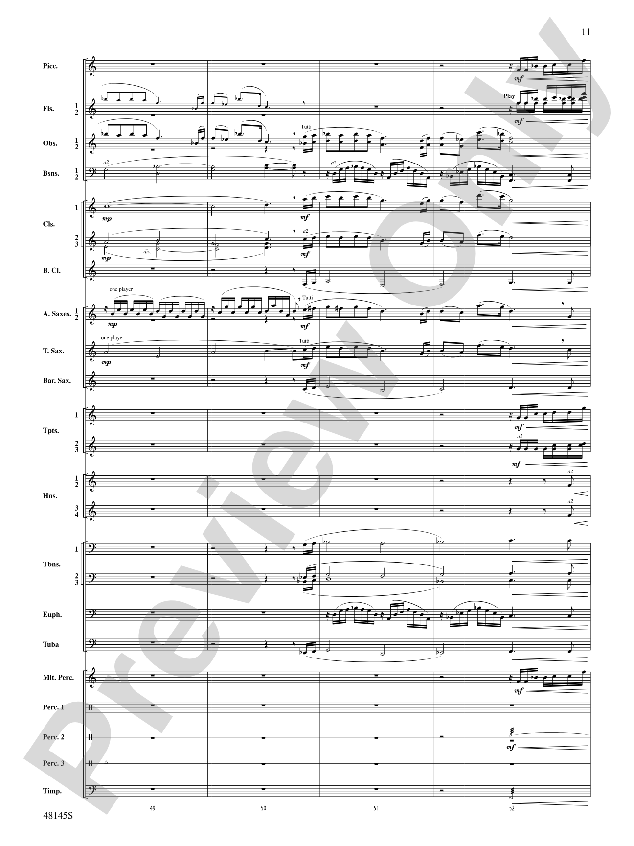 The River Seneca: Score