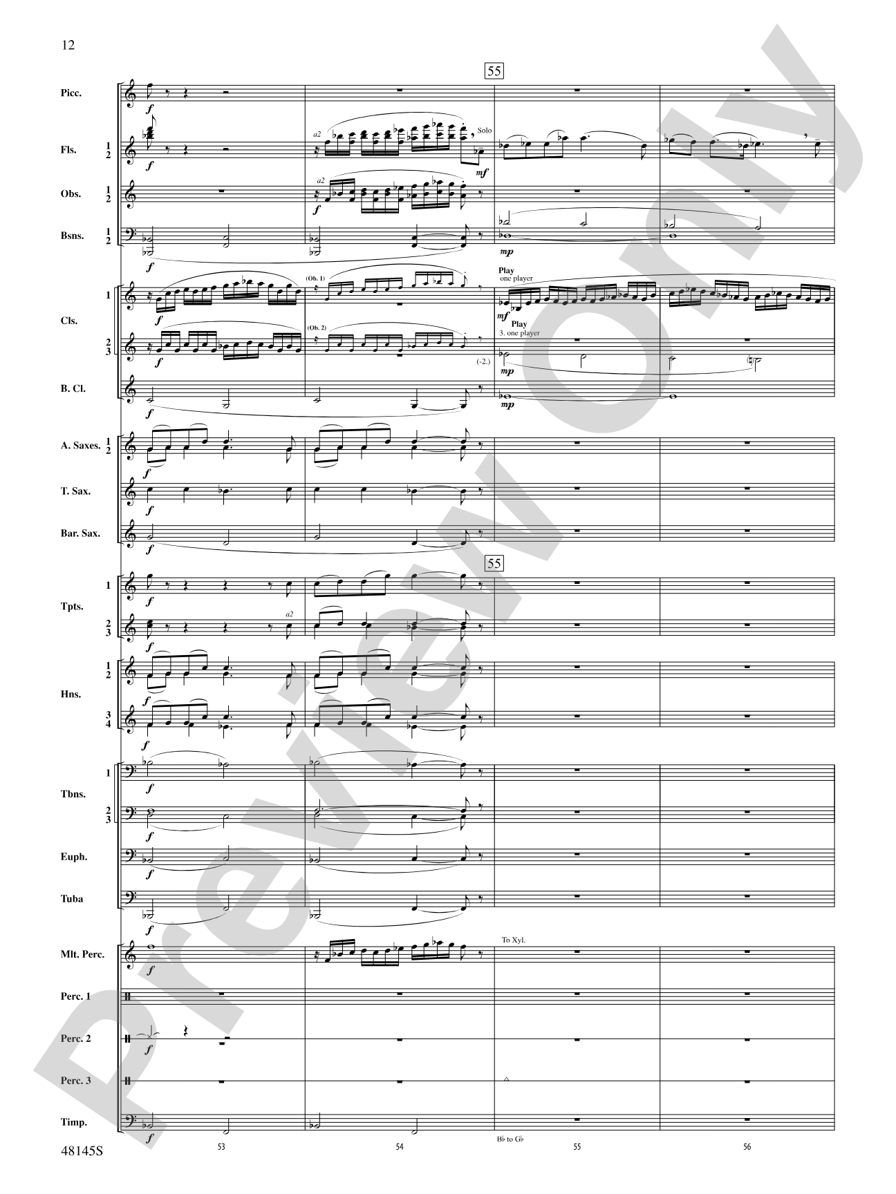 The River Seneca: Score