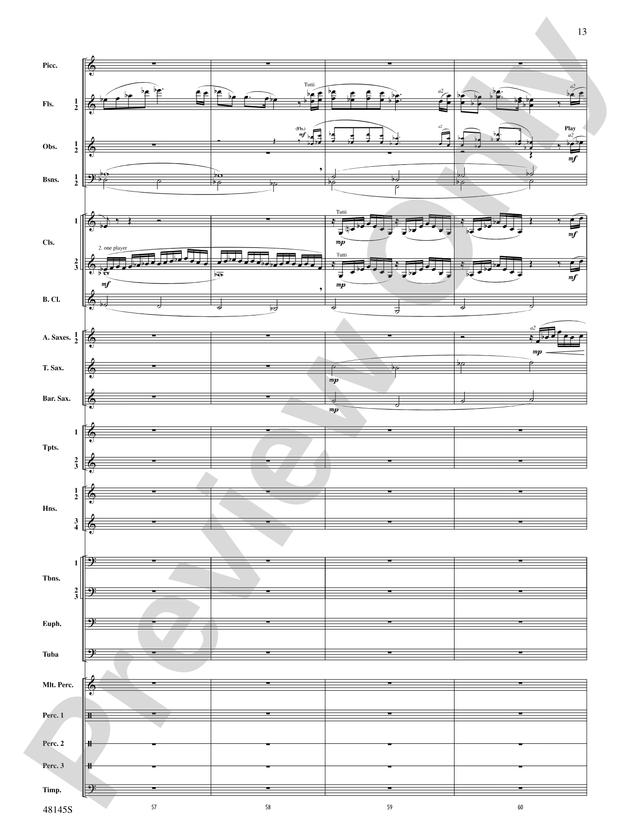 The River Seneca: Score