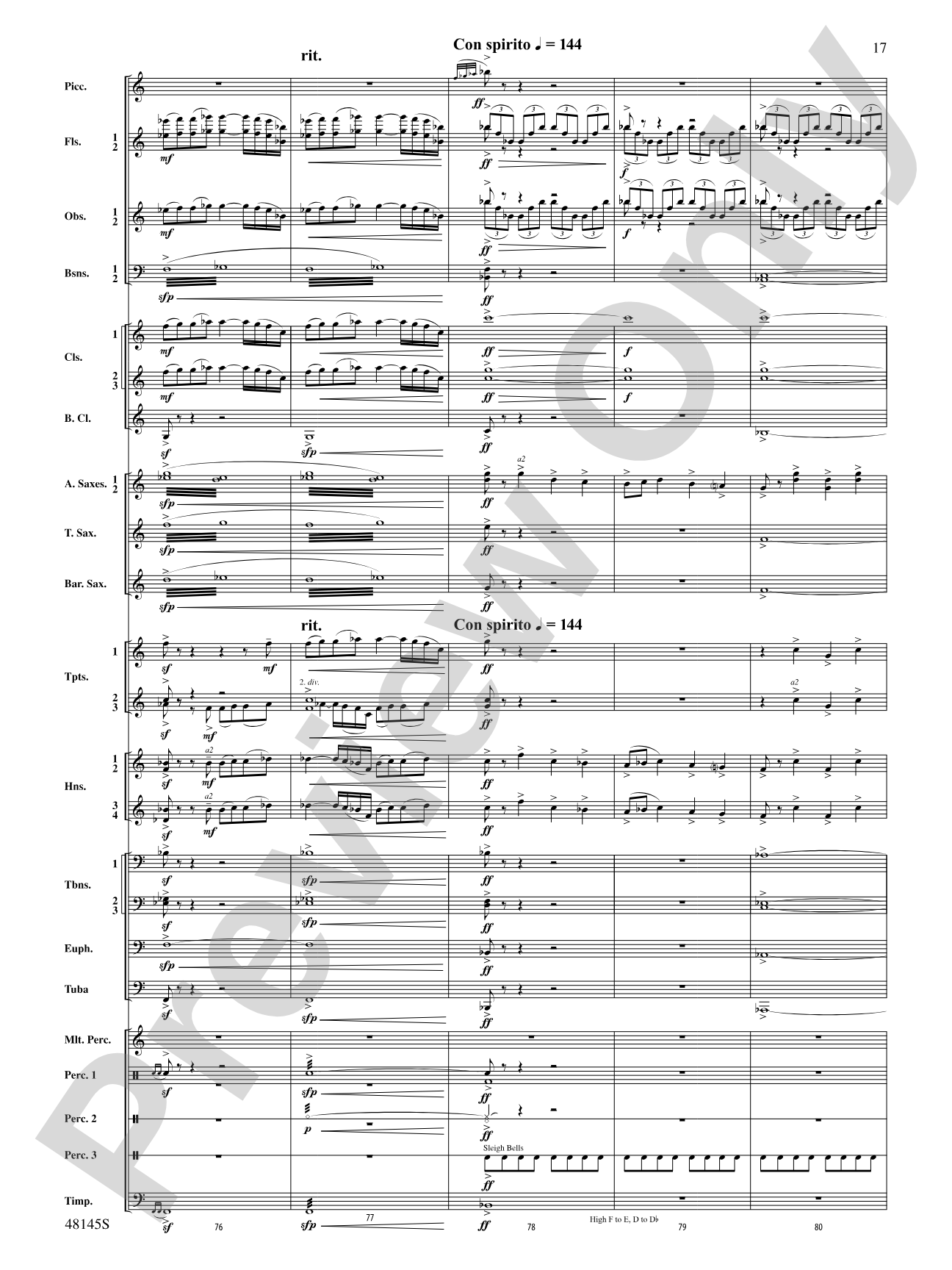 The River Seneca: Score