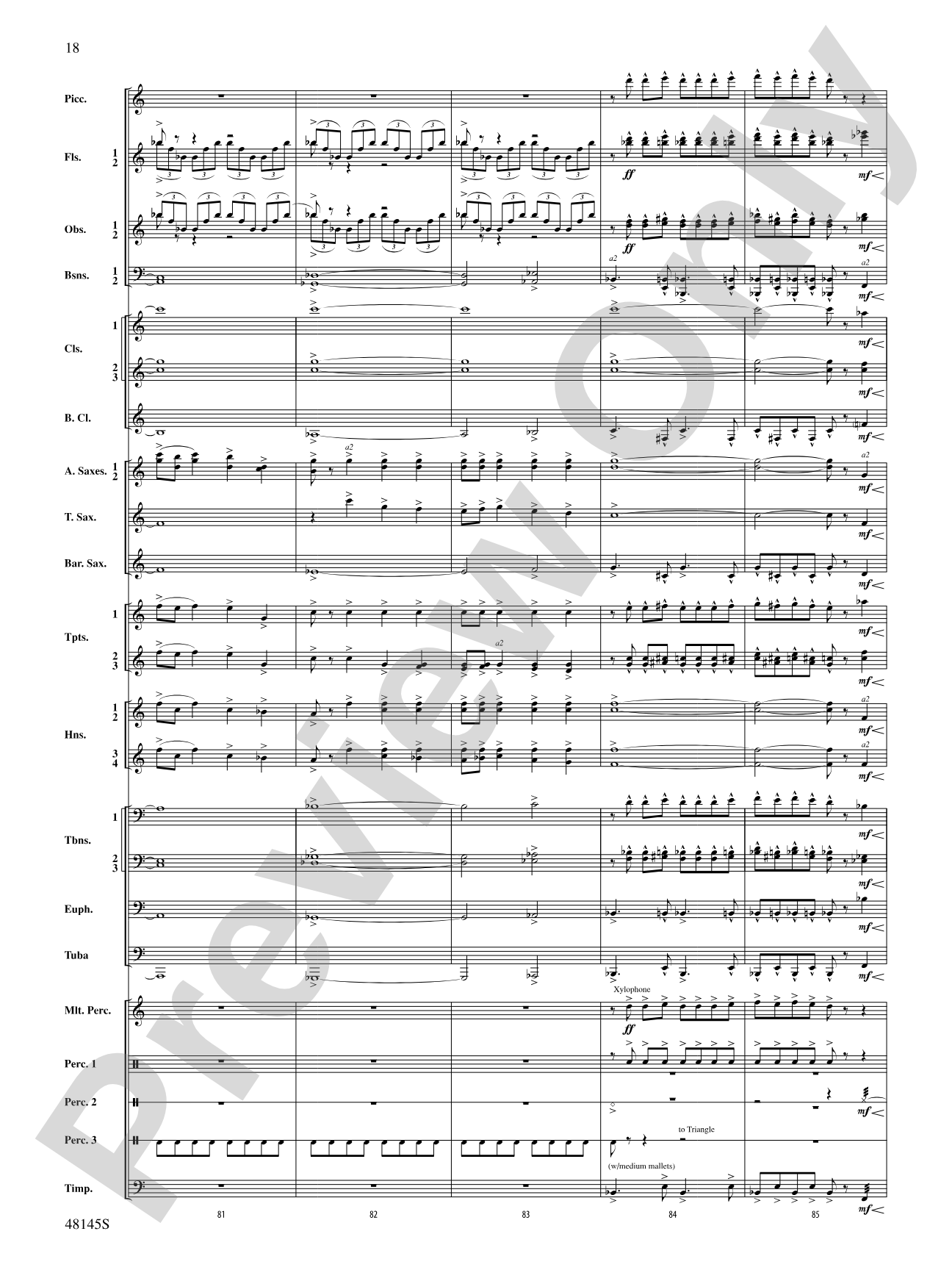 The River Seneca: Score