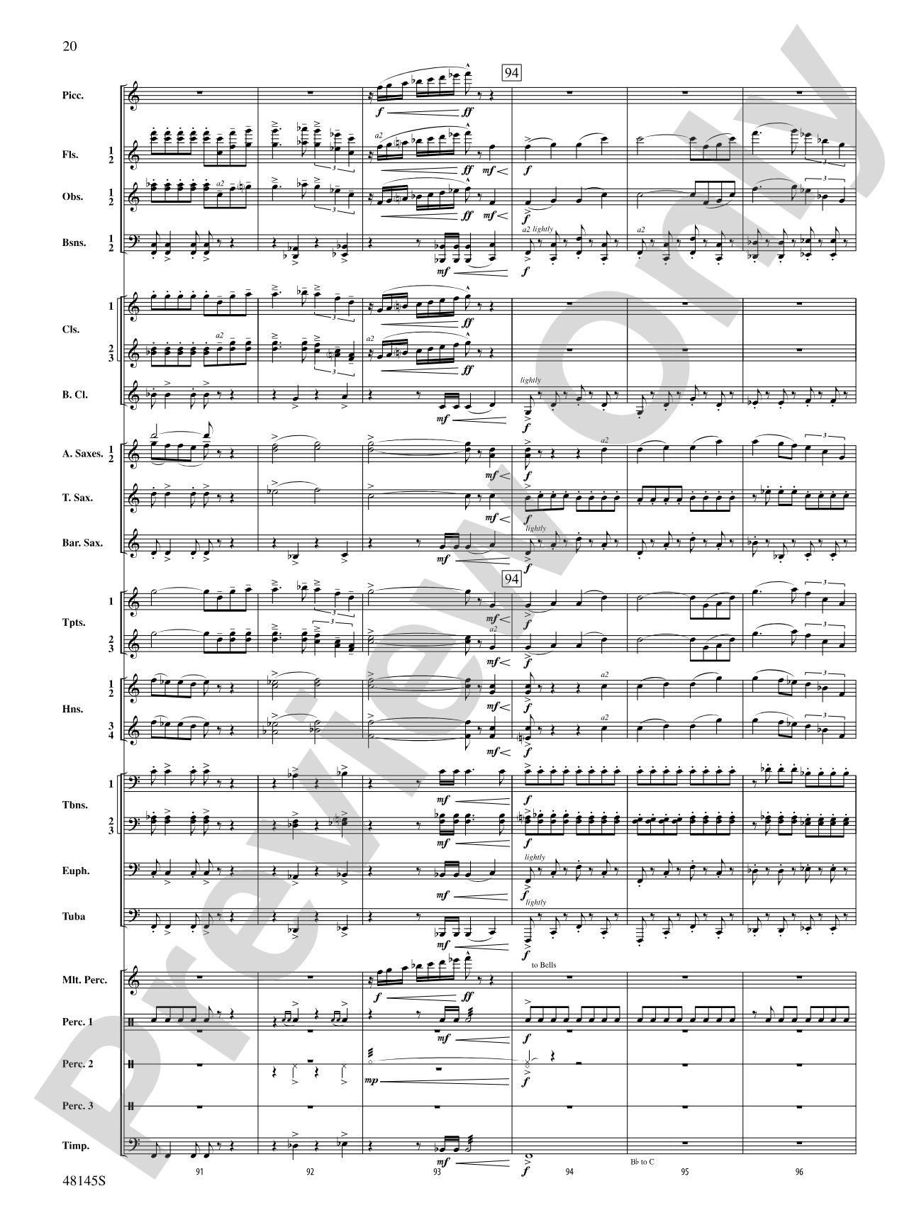 The River Seneca: Score