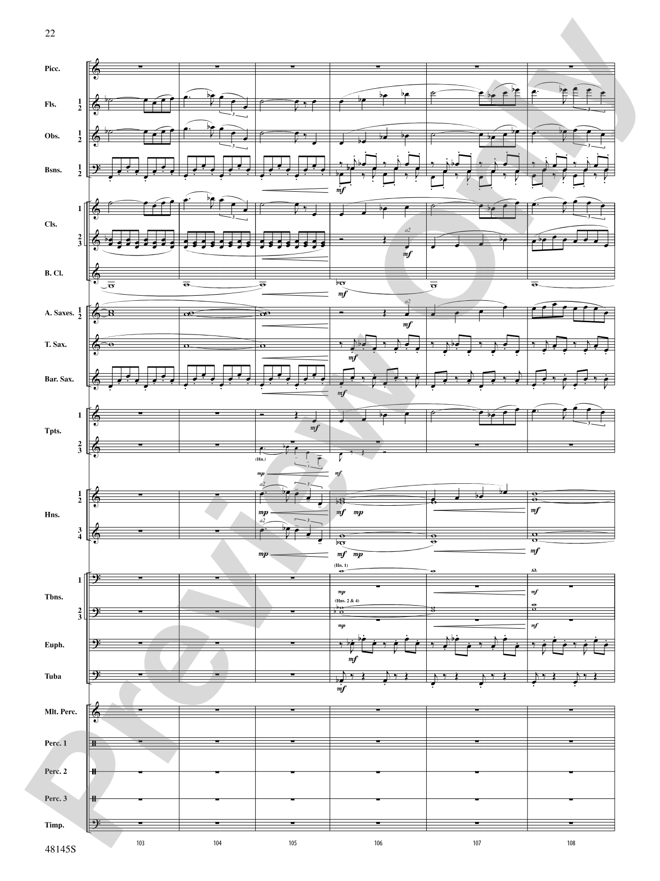 The River Seneca: Score