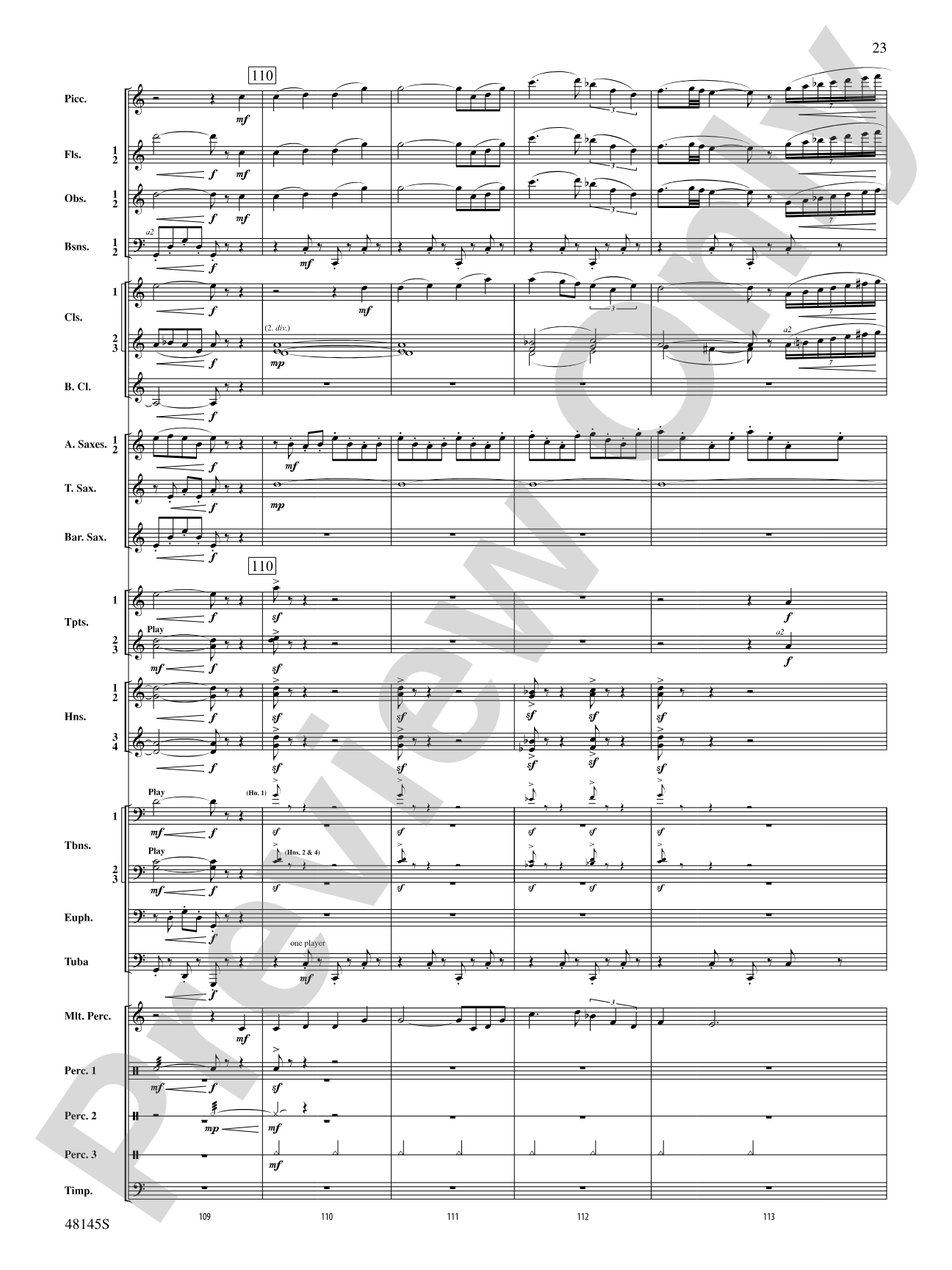 The River Seneca: Score