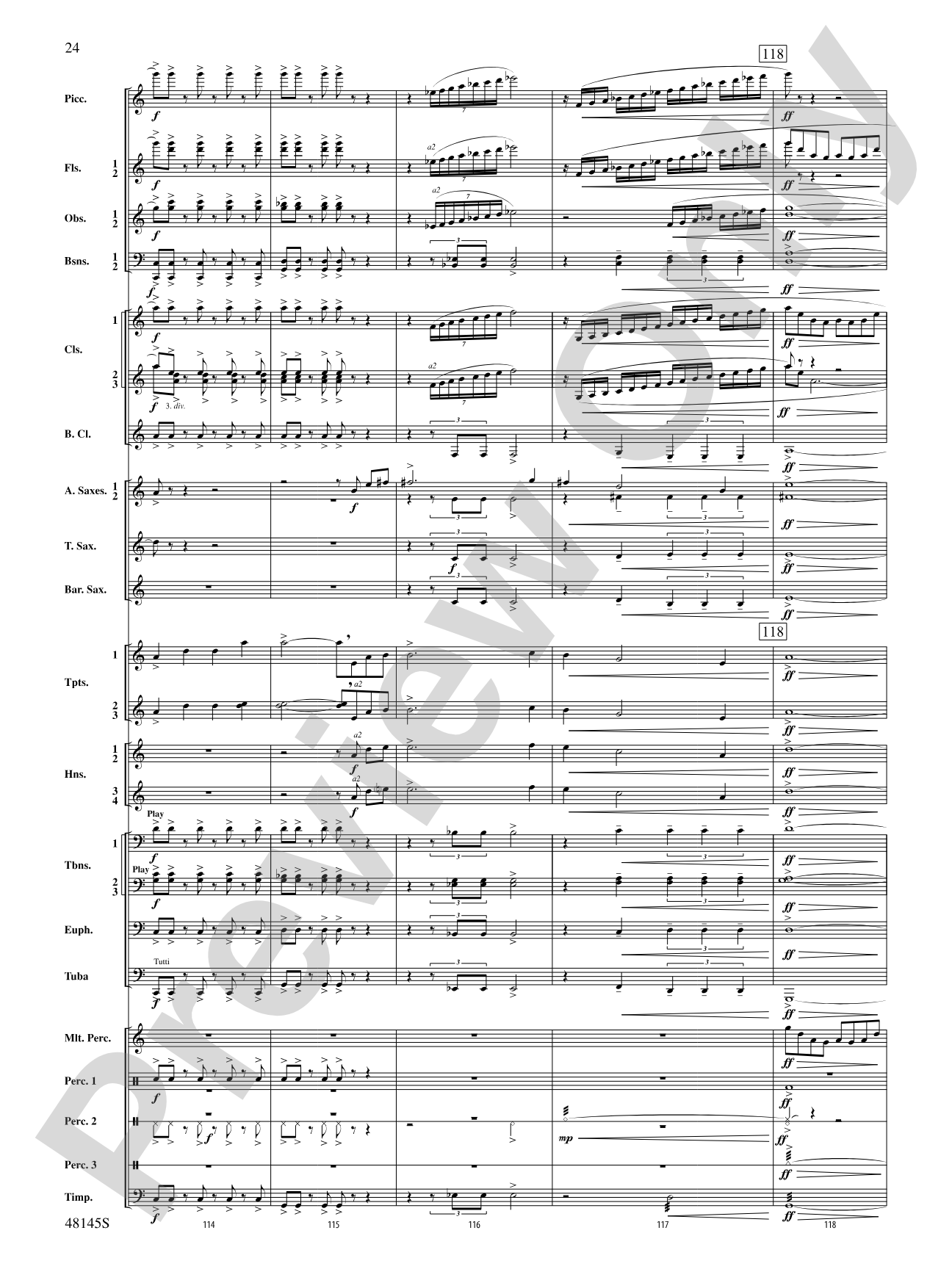 The River Seneca: Score