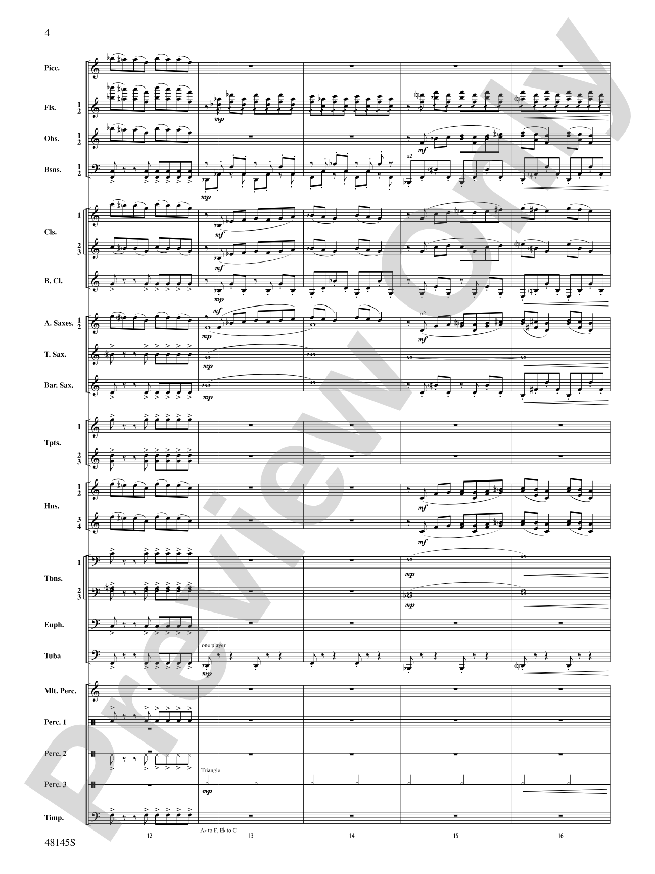 The River Seneca: Score