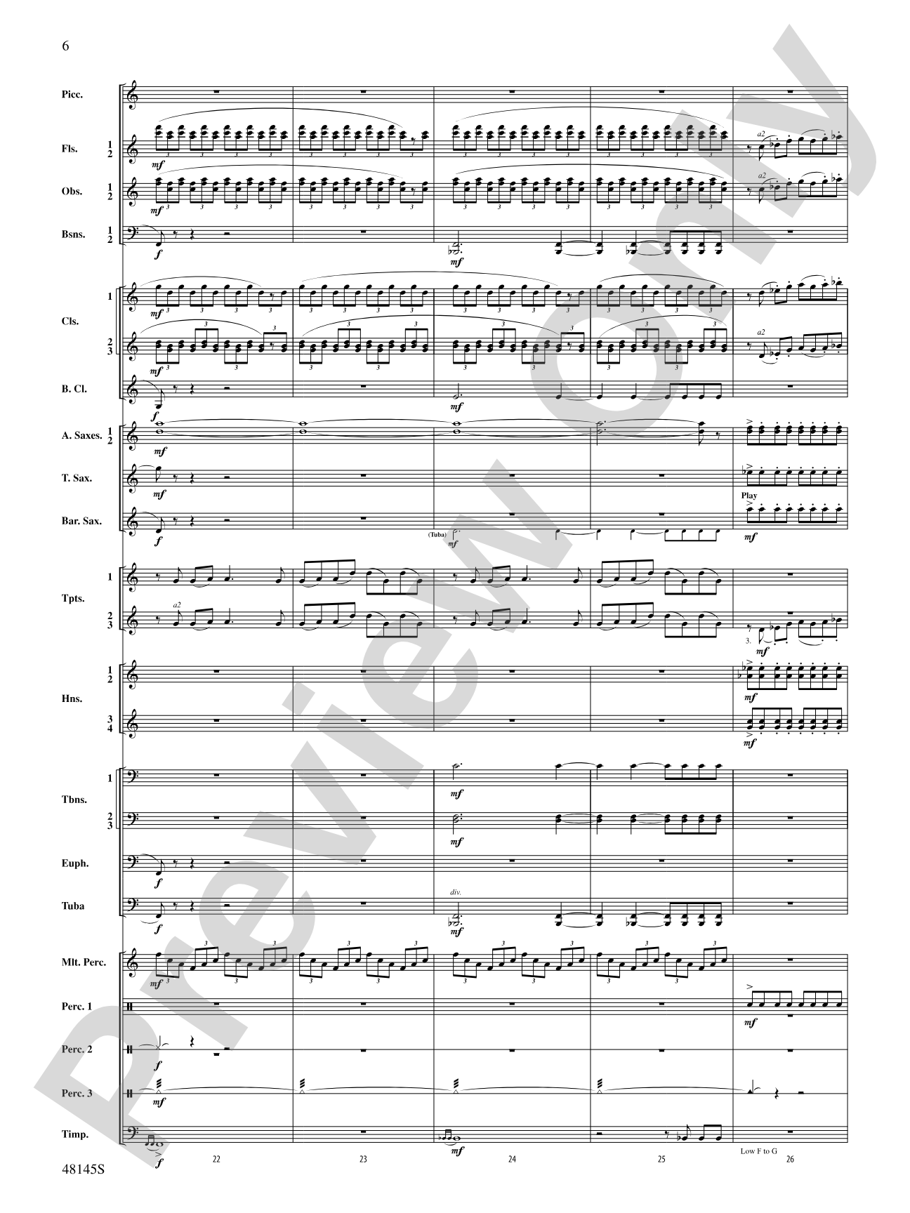 The River Seneca: Score