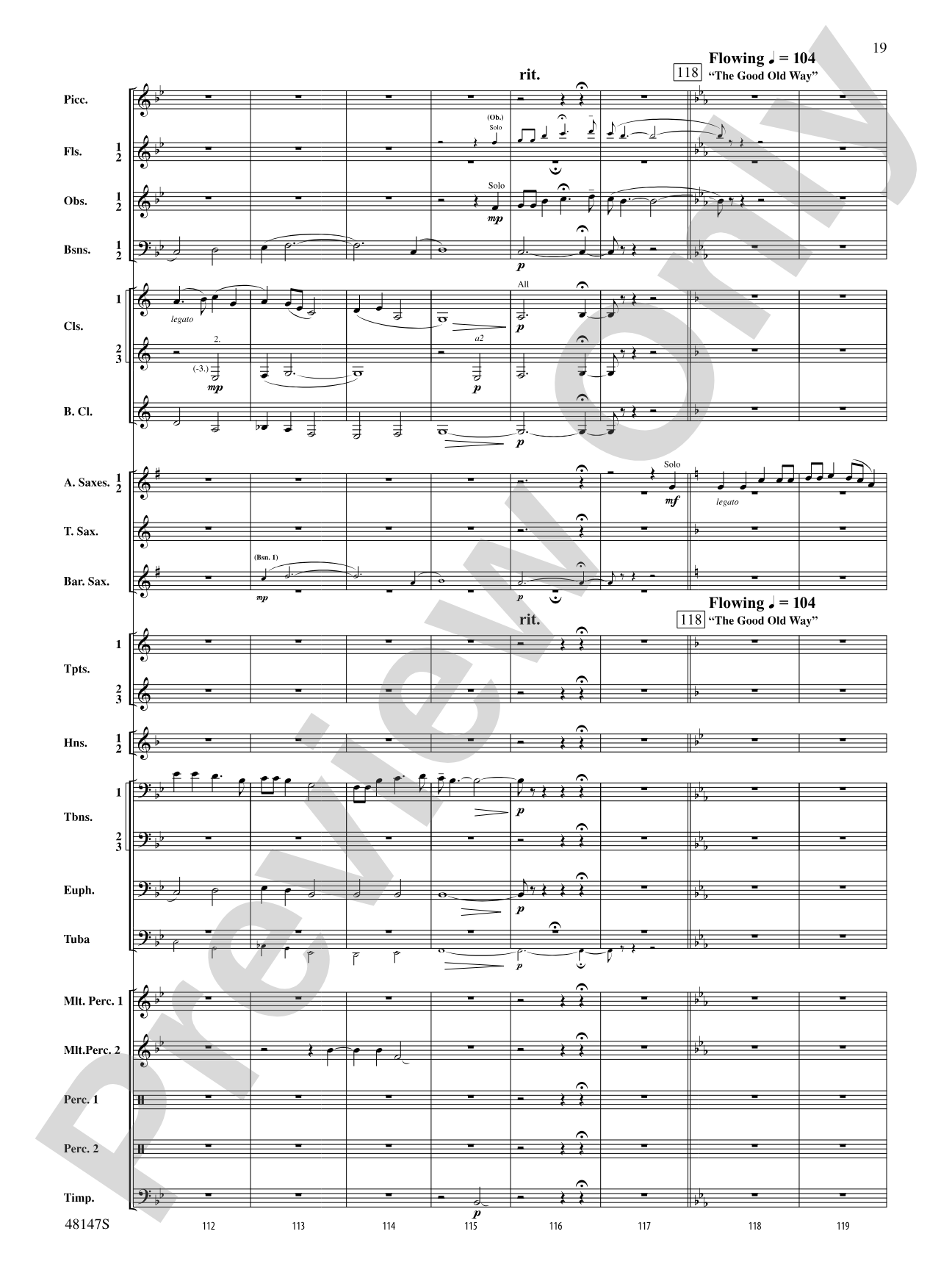 Reluctant Joys: Concert Band Conductor Score & Parts