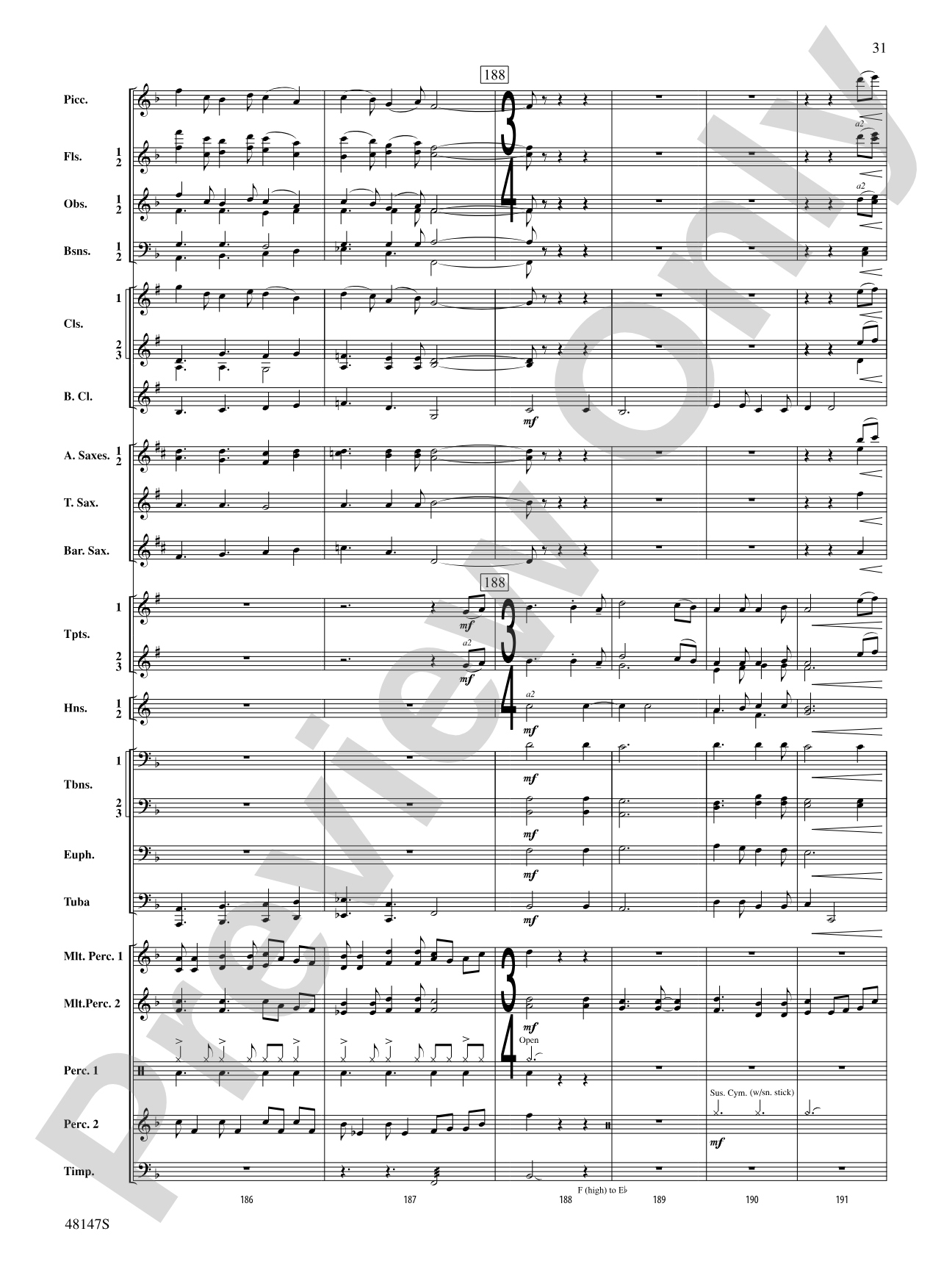 Reluctant Joys: Concert Band Conductor Score & Parts