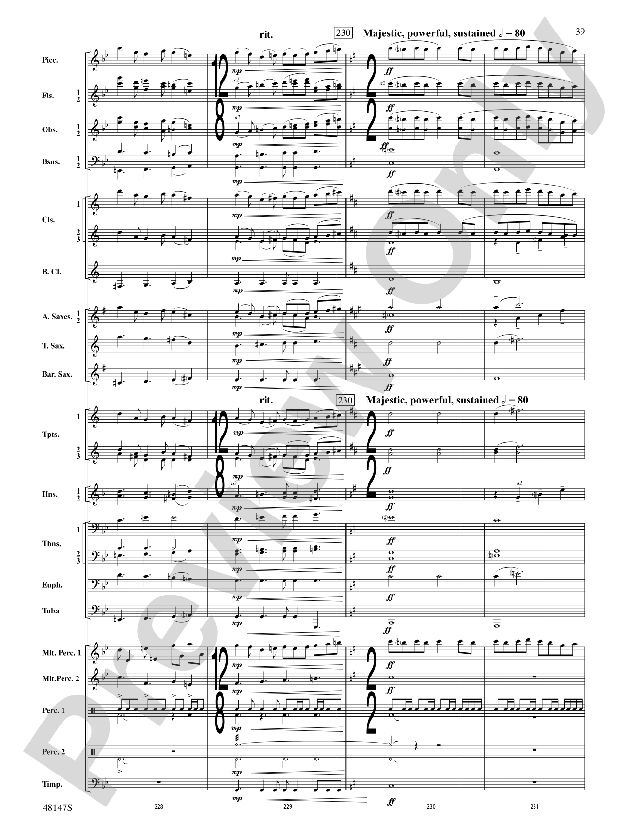 Reluctant Joys: Concert Band Conductor Score & Parts