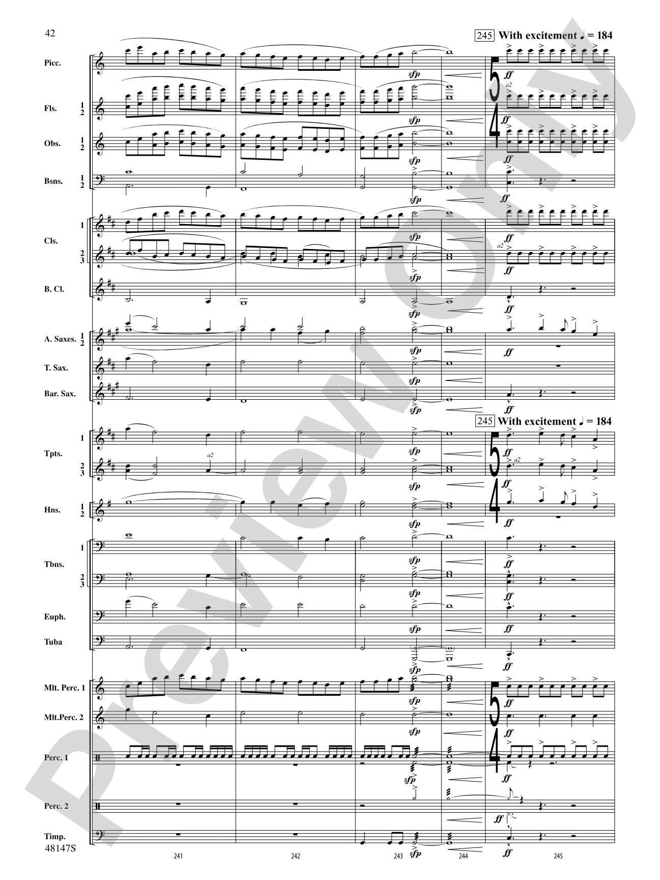 Reluctant Joys: Concert Band Conductor Score & Parts