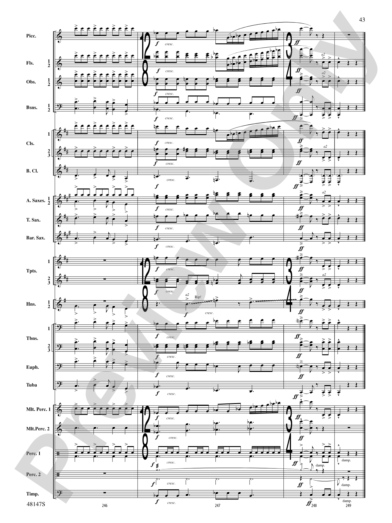 Reluctant Joys: Concert Band Conductor Score & Parts