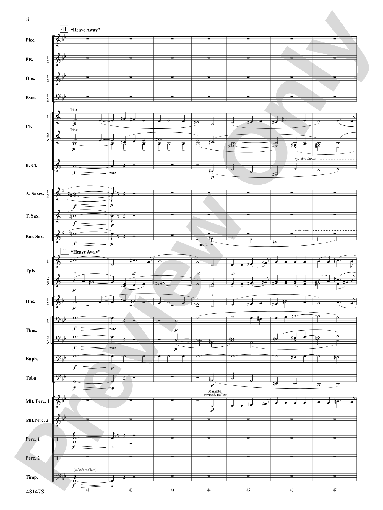 Reluctant Joys: Concert Band Conductor Score & Parts