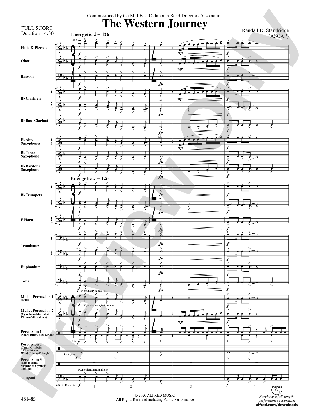 The Western Journey: Concert Band Conductor Score & Parts