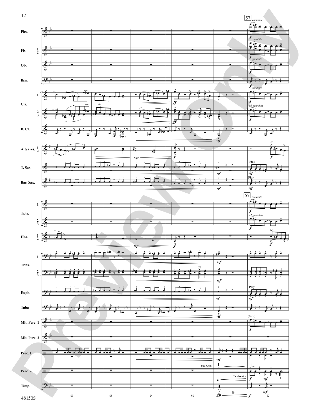 Mouvement Frénétique: Concert Band Conductor Score & Parts