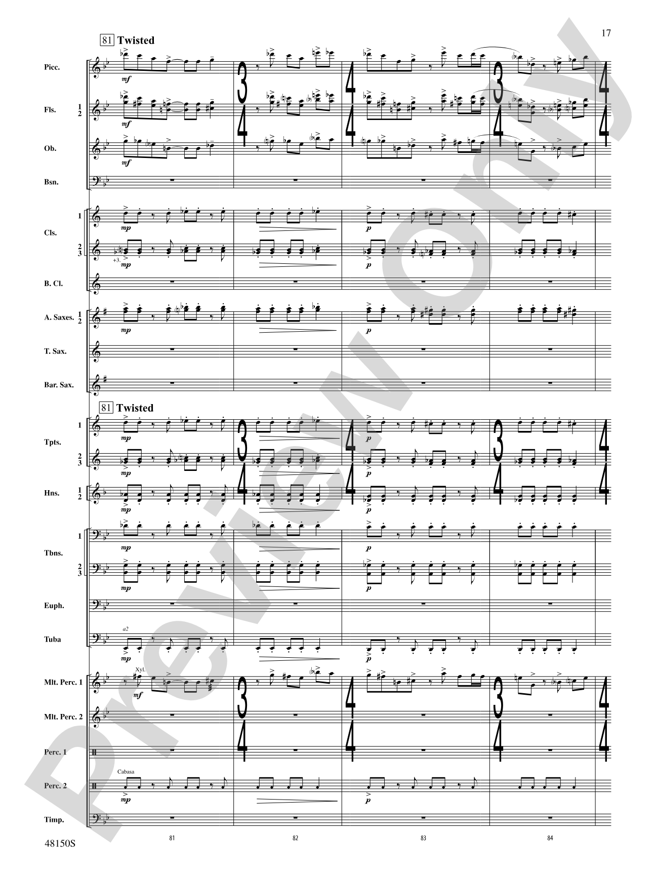 Mouvement Frénétique: Concert Band Conductor Score & Parts