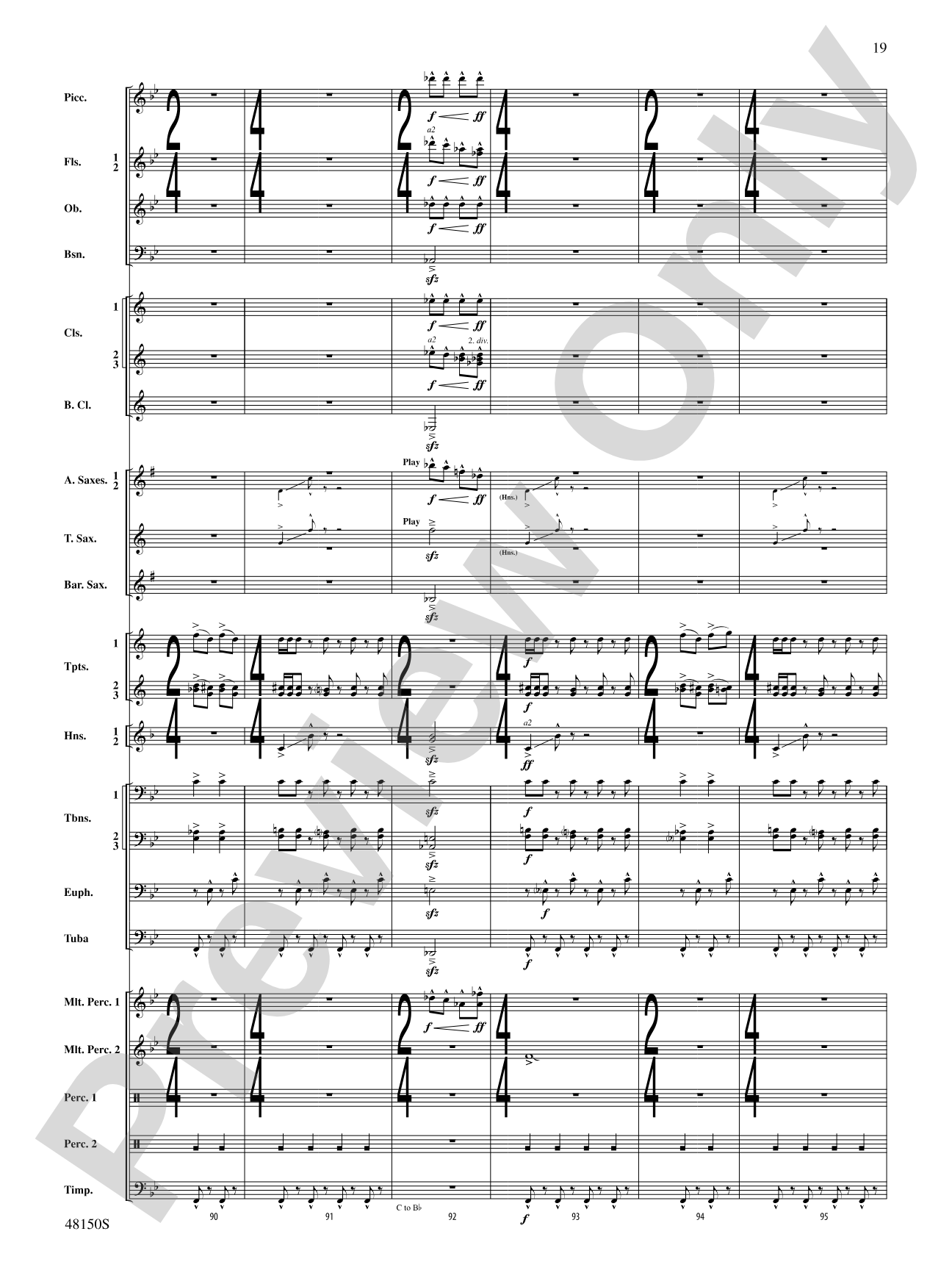 Mouvement Frénétique: Concert Band Conductor Score & Parts