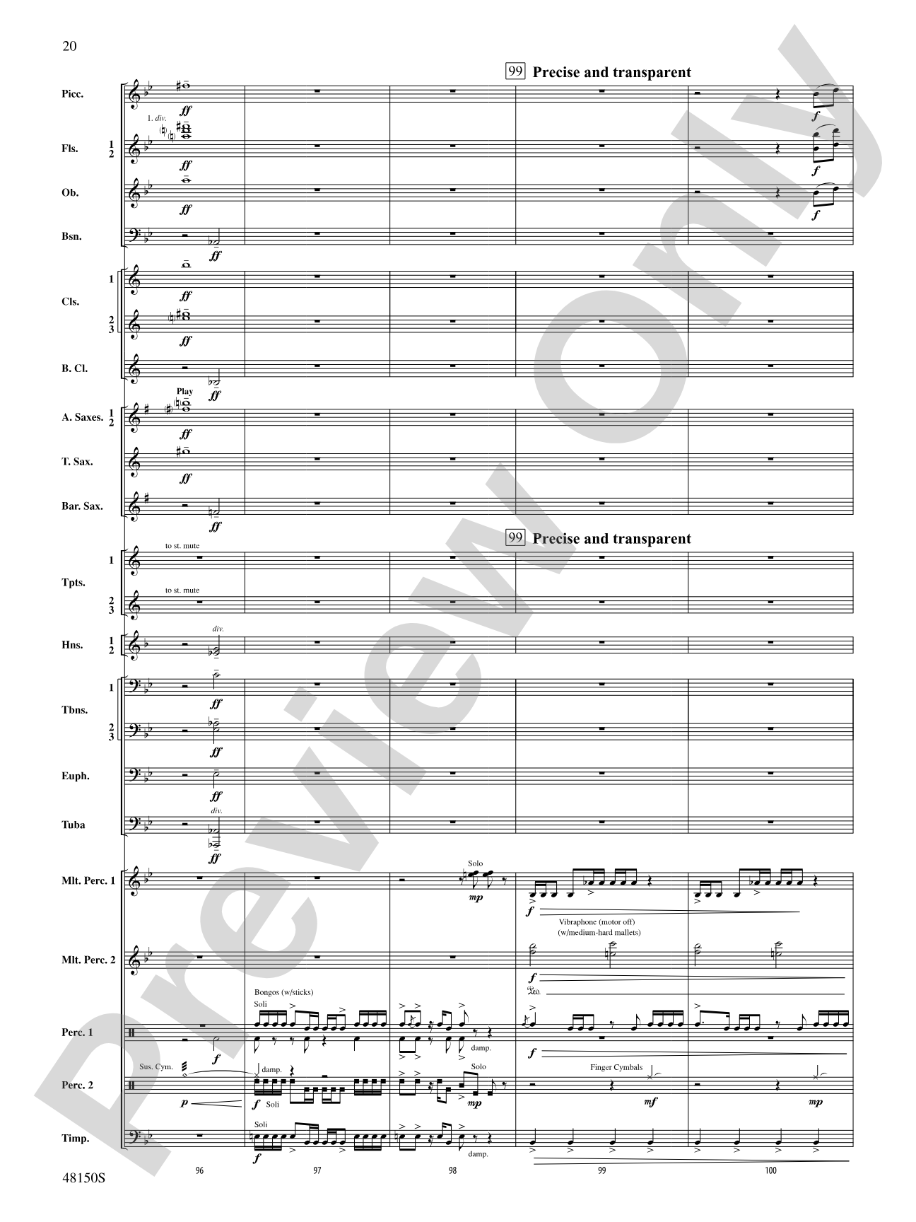 Mouvement Frénétique: Concert Band Conductor Score & Parts