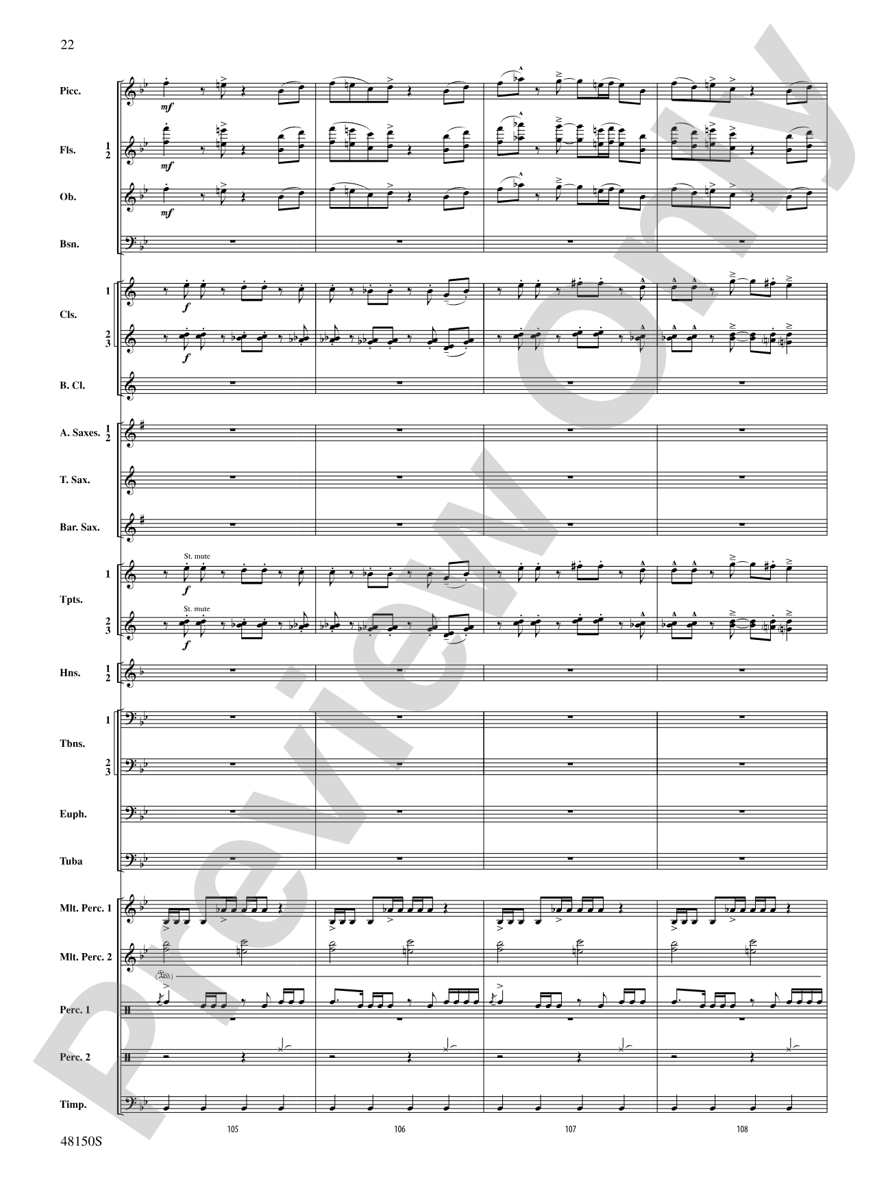 Mouvement Frénétique: Concert Band Conductor Score & Parts