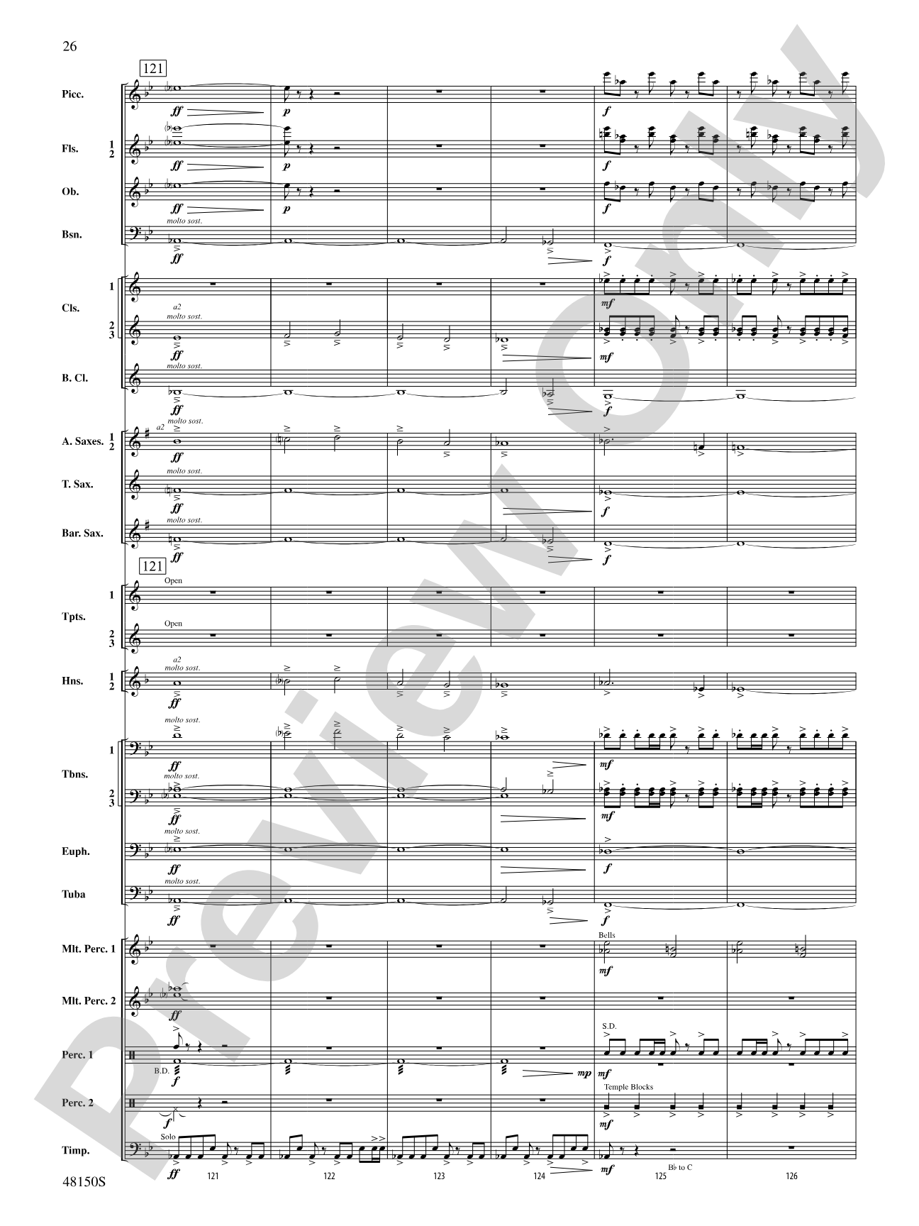 Mouvement Frénétique: Concert Band Conductor Score & Parts