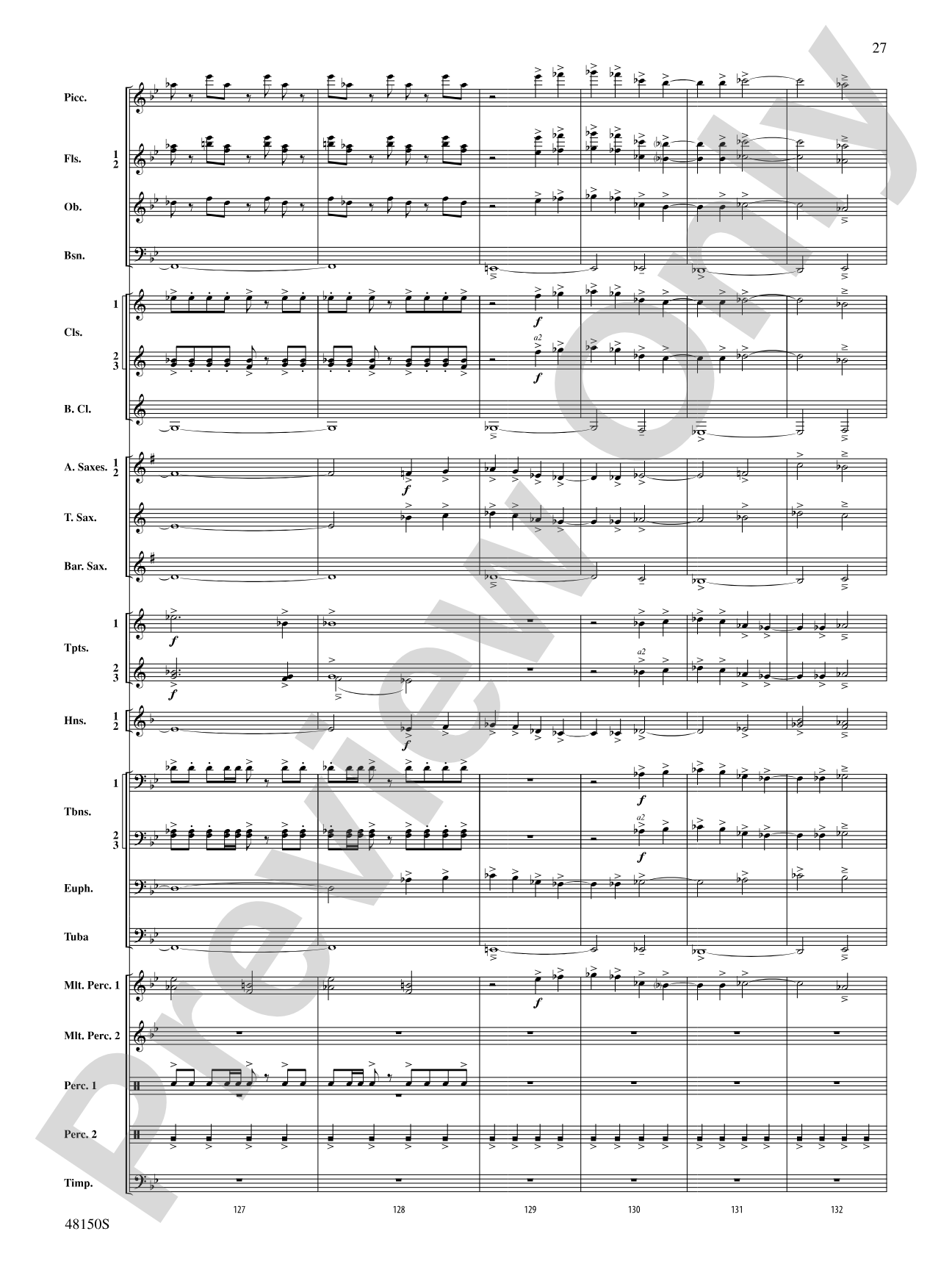 Mouvement Frénétique: Concert Band Conductor Score & Parts