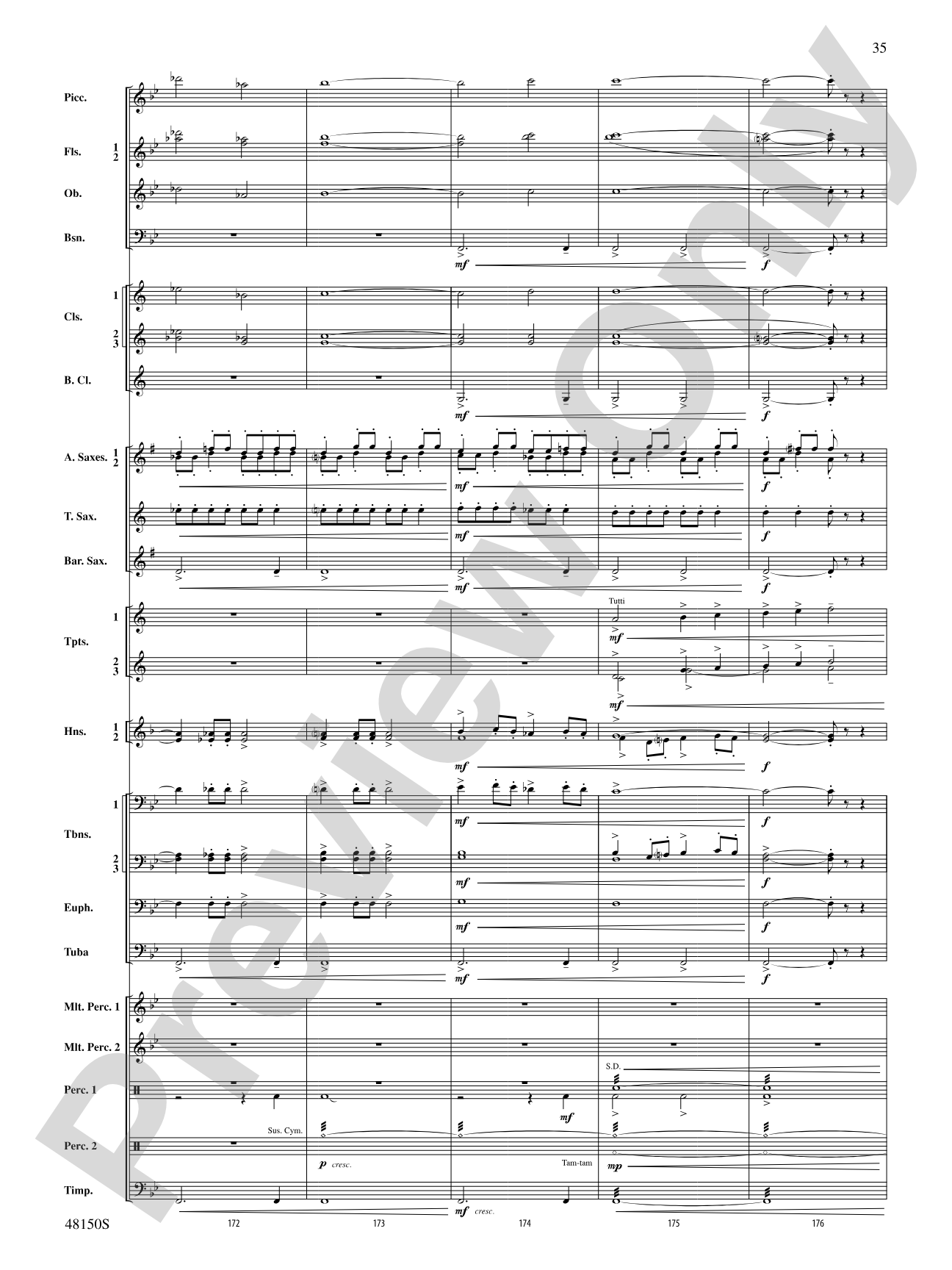 Mouvement Frénétique: Concert Band Conductor Score & Parts