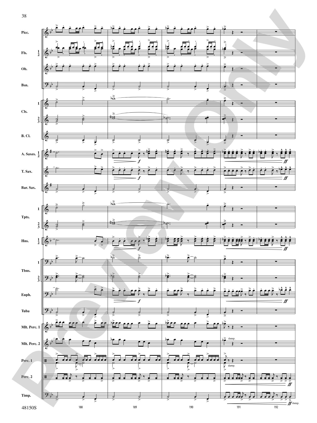 Mouvement Frénétique: Concert Band Conductor Score & Parts