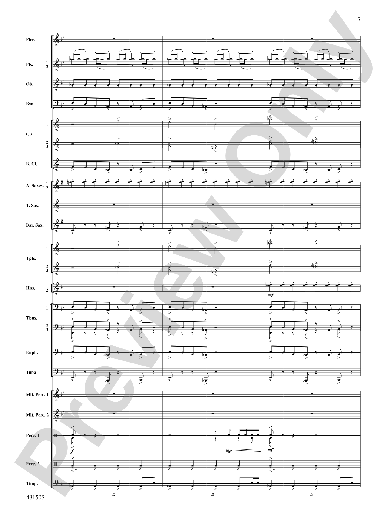 Mouvement Frénétique: Concert Band Conductor Score & Parts
