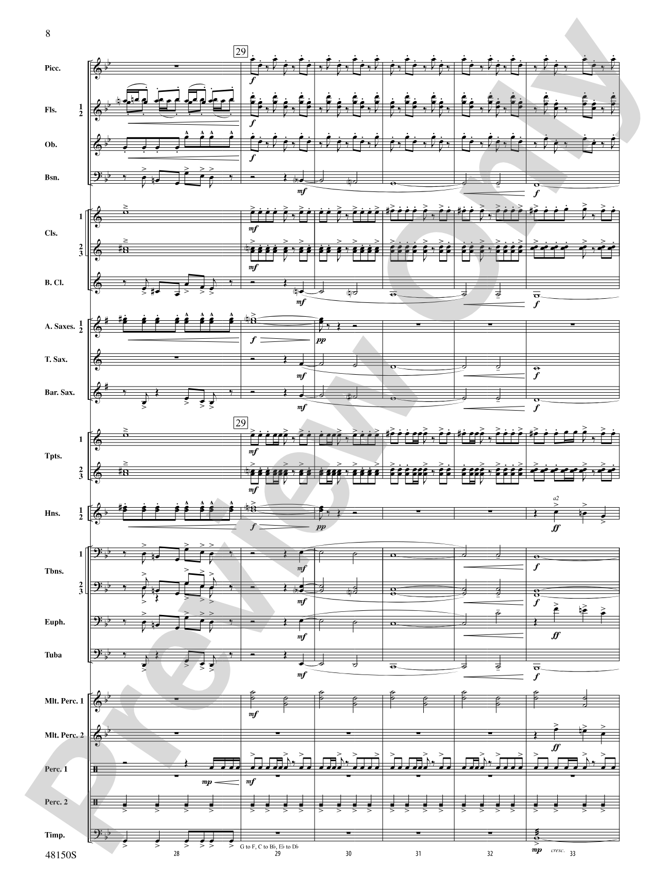 Mouvement Frénétique: Concert Band Conductor Score & Parts