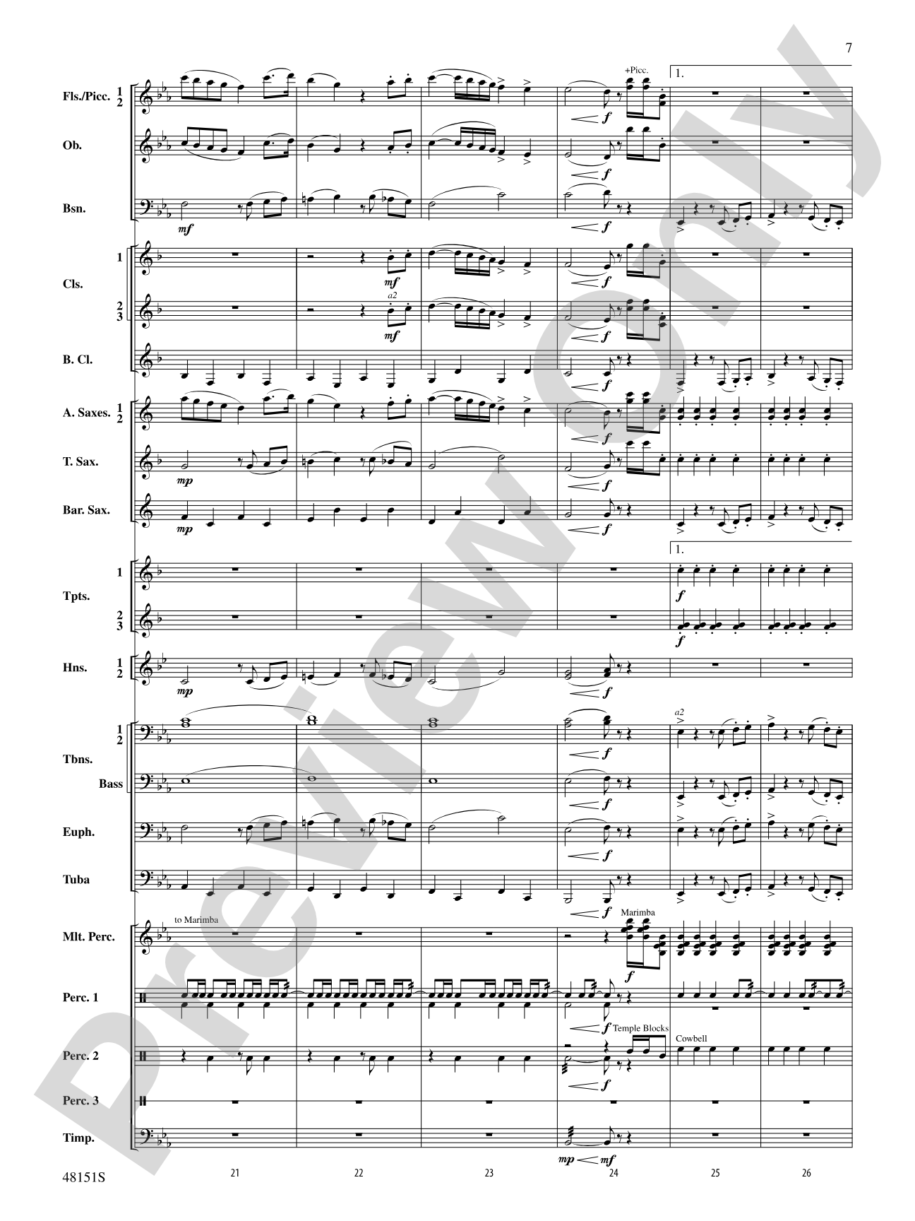 Fresh Winds: Concert Band Conductor Score & Parts