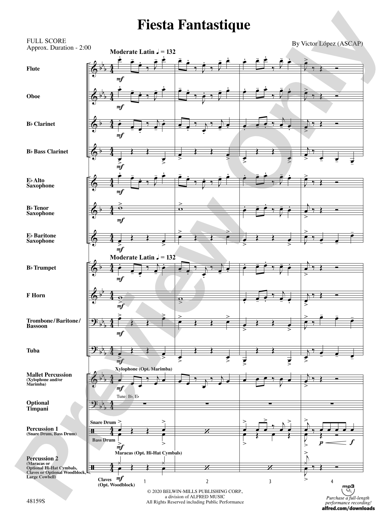 Fiesta Fantastique: Concert Band Conductor Score & Parts