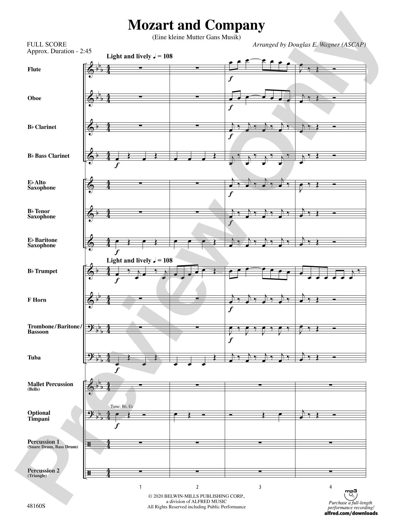 Mozart and Company: Concert Band Conductor Score & Parts