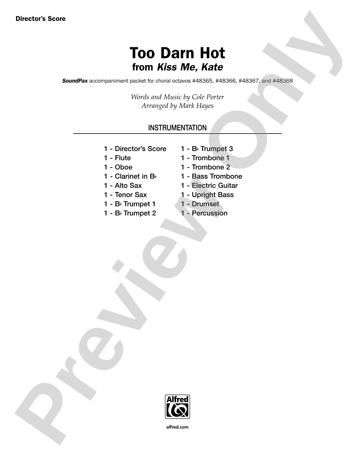 Too Darn Hot: Choral SoundPax