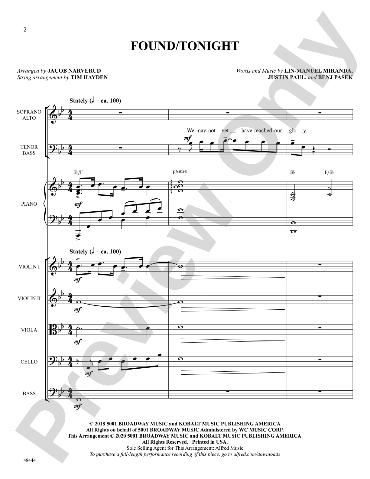 Found/Tonight: Choral SoundPax