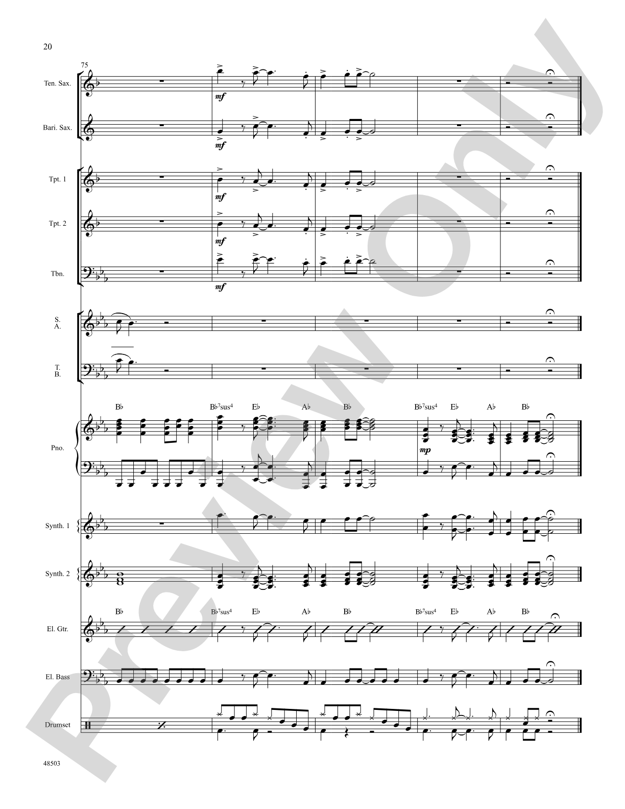 If I Could Turn Back Time: Score