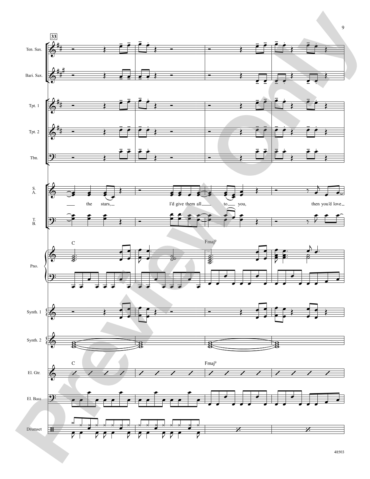 If I Could Turn Back Time: Score